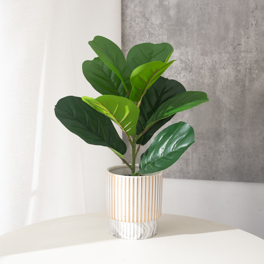 Ficus Lyrata Tree - 38 cm 9 Vorken Kunstmatige Ficus